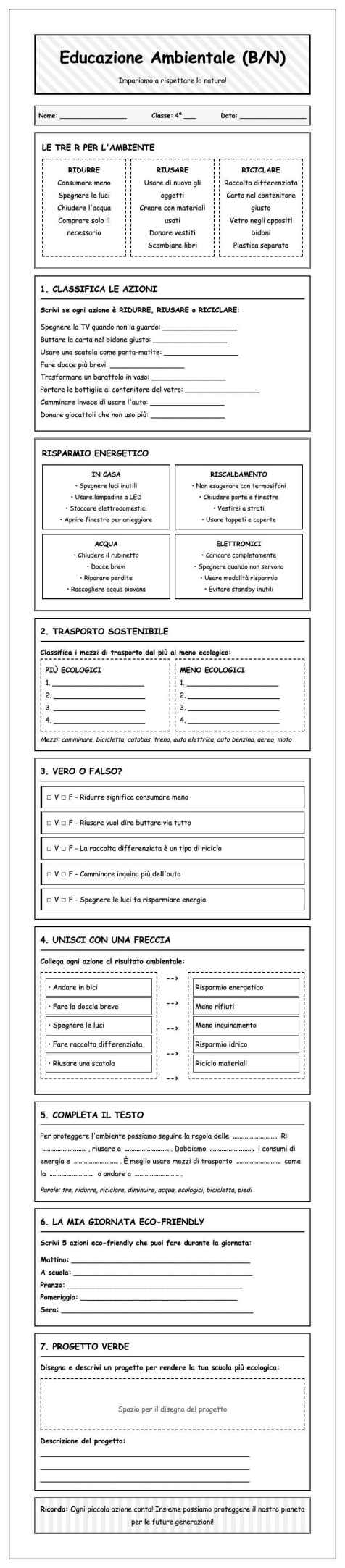 Scheda Educazione ambientale