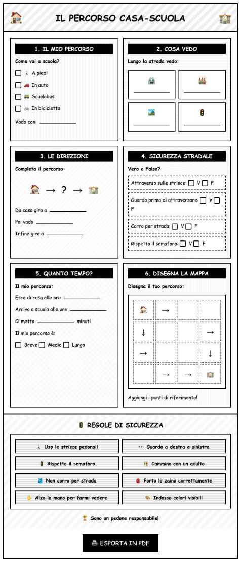 Scheda Percorso casa scuola