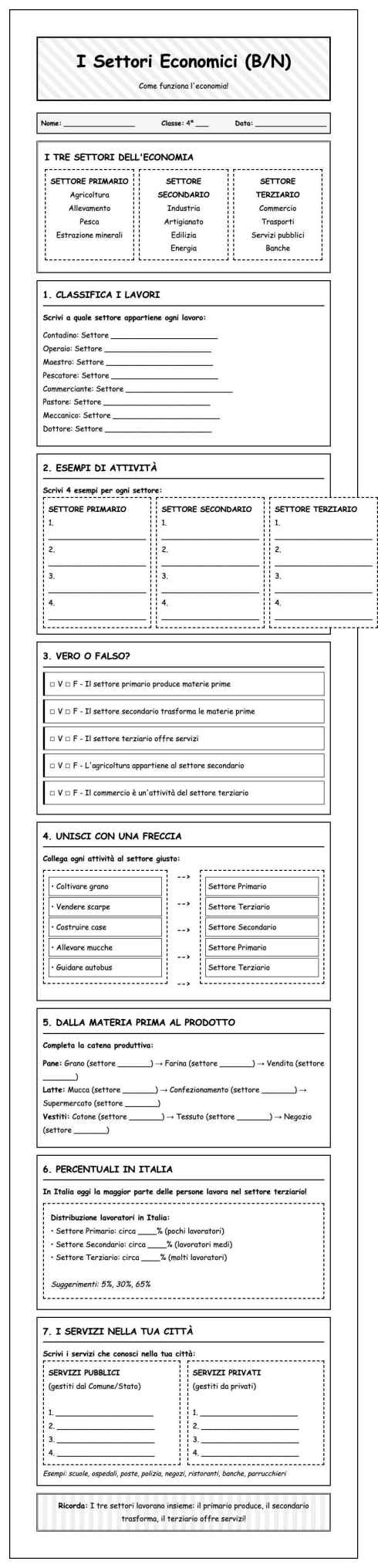 Scheda Settori economici