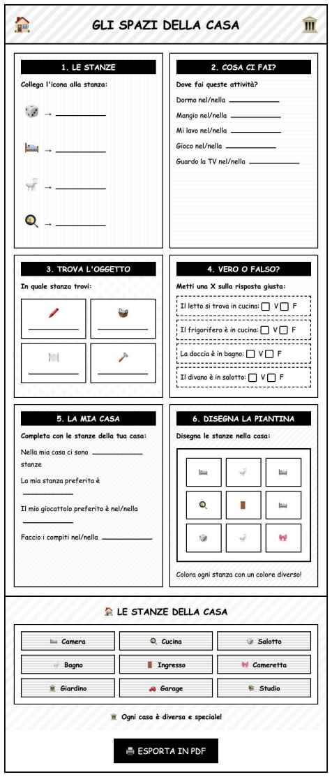 Scheda Spazi casa