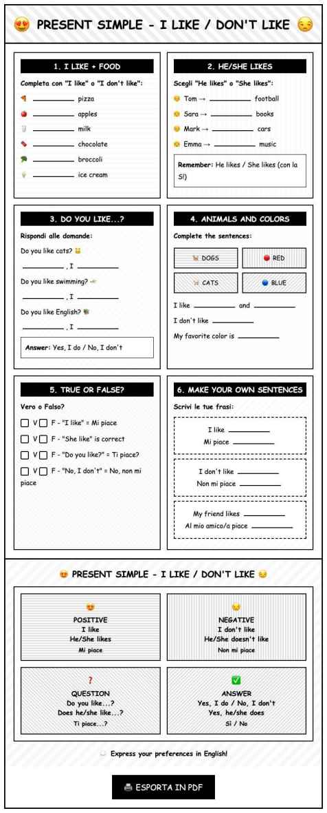 Scheda Daily routine