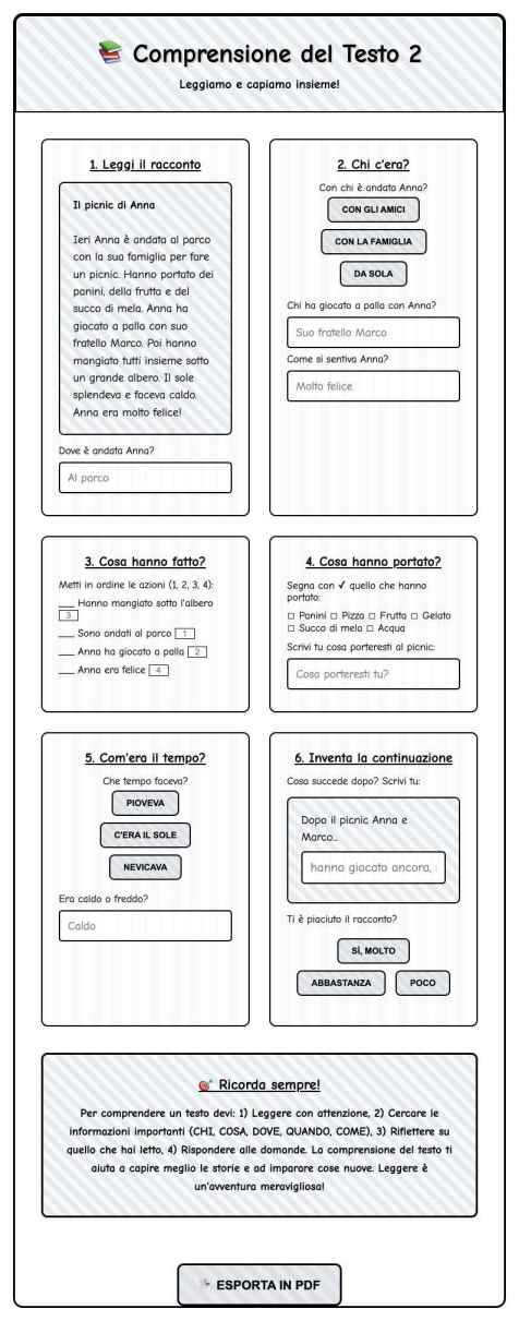 Scheda Comprensione testo 2