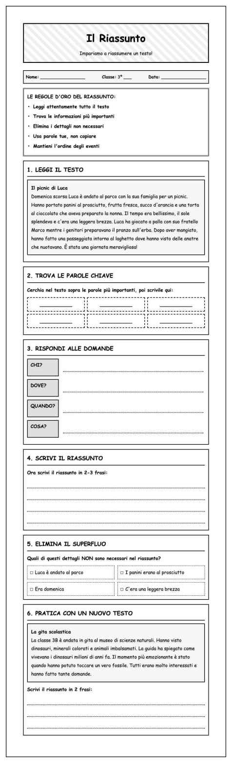 Scheda Riassunto