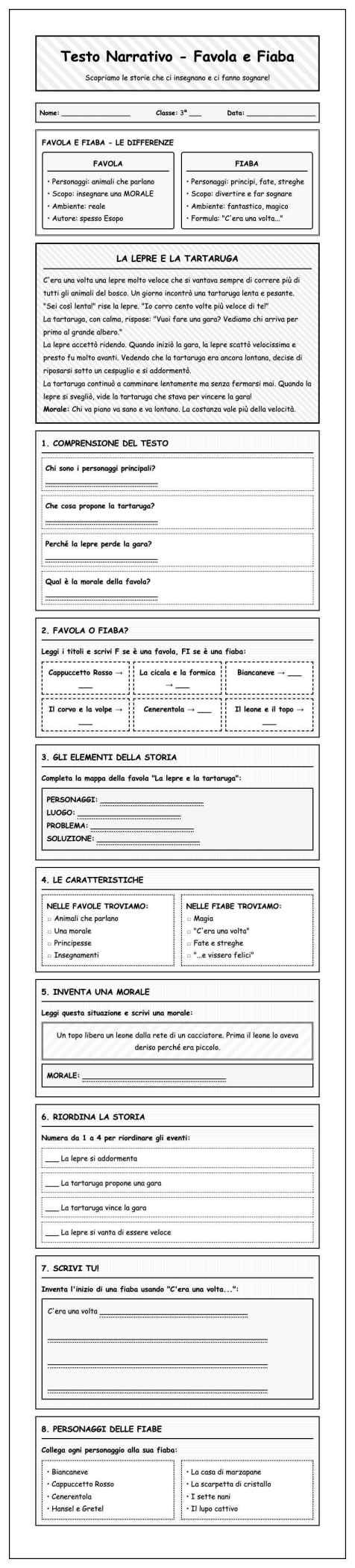 Scheda Testo narrativo