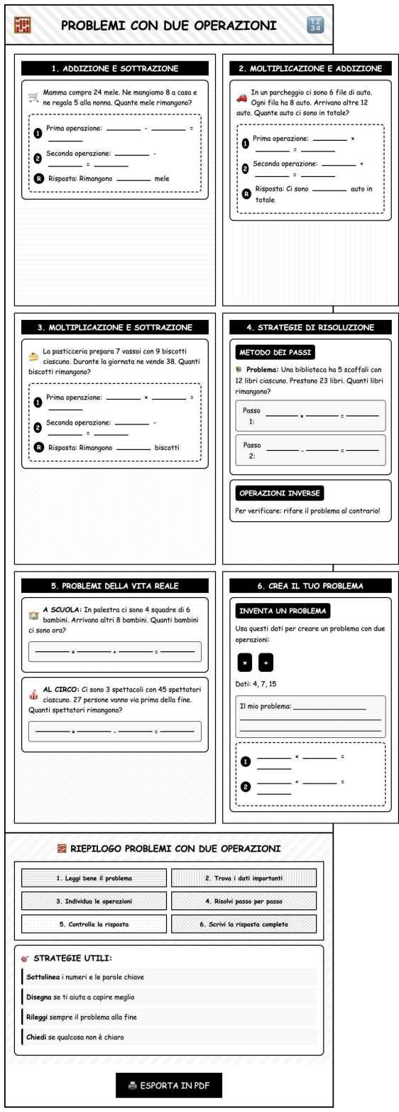 Scheda Problemi due operazioni